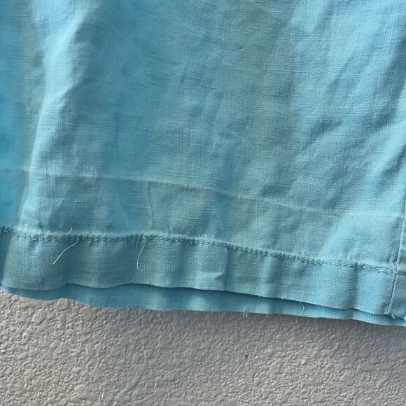 Chicos Women's Pants Size 1.5 Linen Sky Blue Relaxed Lagenlook Wide Leg Beachy - Picture 9 of 16